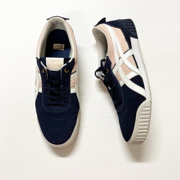Onitsuka Tiger by Asics Womens Navy Pink White Delegation F Sneaker Size 11 - Picture 2 of 13